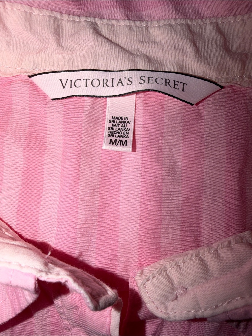 Victoria’s Secret Classic Striped Pink Pajama Set, 3 Pieces, Lightweight Cotton - Picture 11 of 11